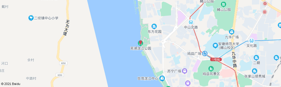 芜湖滨江公园_公交站地图_芜湖公交_妙搜公交查询2024