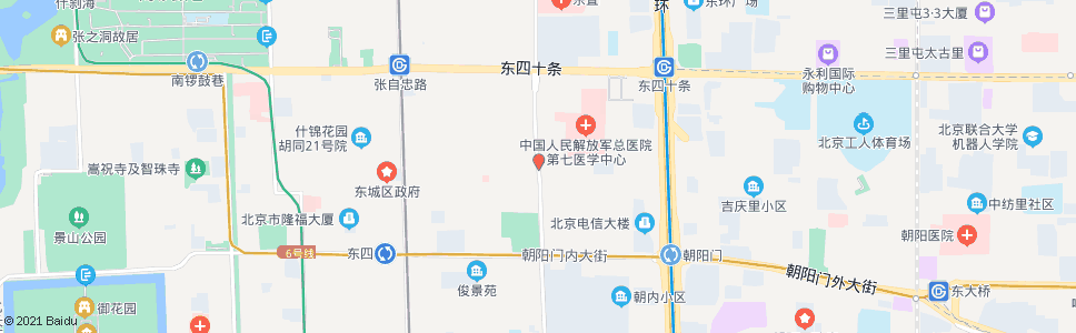 北京东四六条_公交站地图_北京公交_妙搜公交查询2024