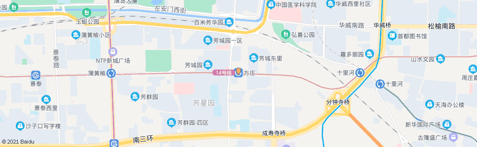 北京方庄站_公交站地图_北京公交_妙搜公交查询2024