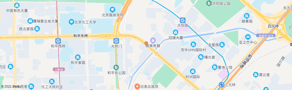 北京西坝河(东行)_公交站地图_北京公交_妙搜公交查询2024