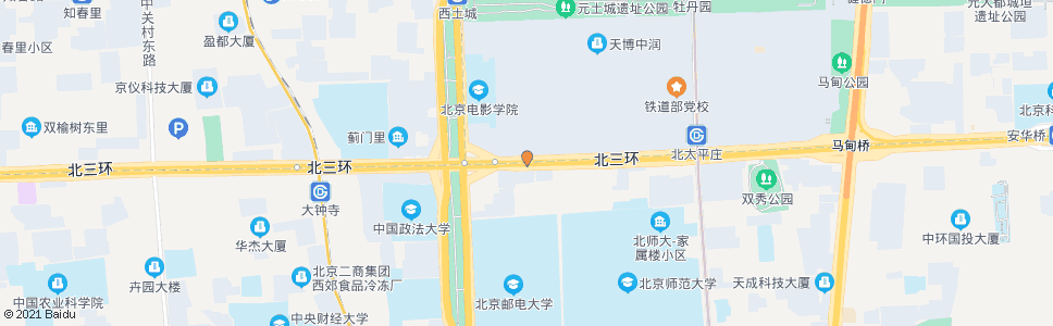 北京蓟门桥西(东行)_公交站地图_北京公交_妙搜公交查询2024