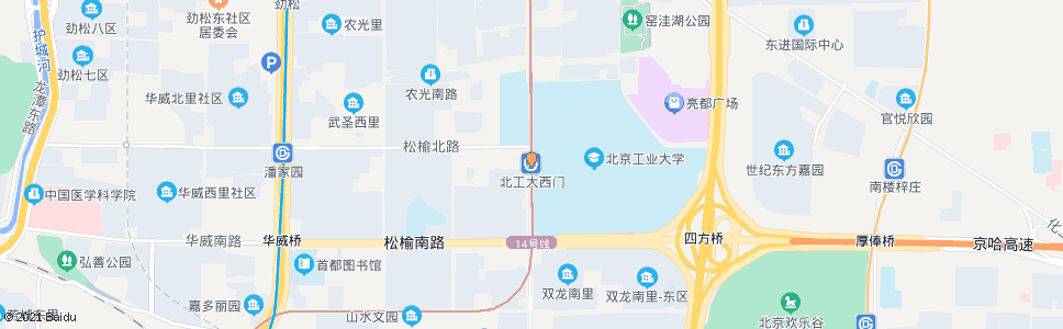 北京良乡西门(北)_公交站地图_北京公交_妙搜公交查询2024