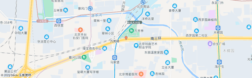 北京万芳桥东_公交站地图_北京公交_妙搜公交查询2024