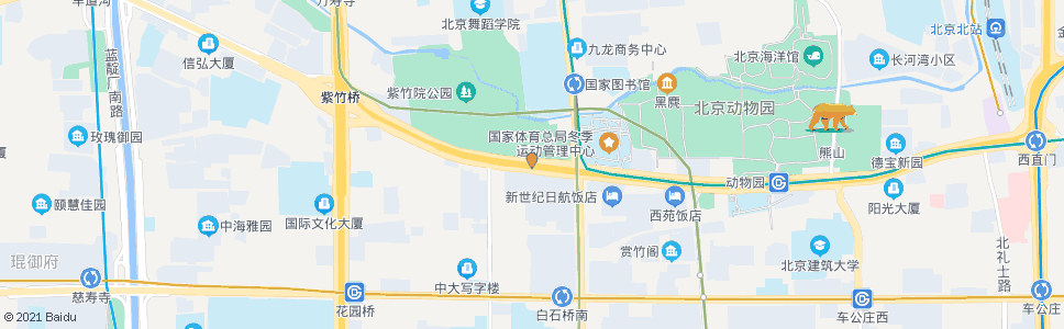 北京白石桥西_公交站地图_北京公交_妙搜公交查询2024