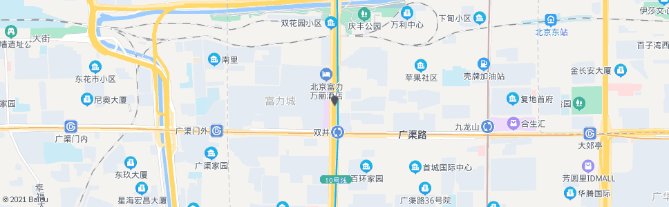 北京双井桥北(南行)_公交站地图_北京公交_妙搜公交查询2024
