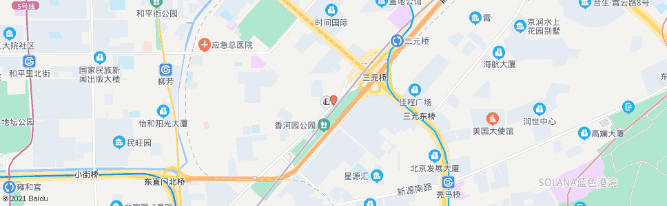北京三元桥西_公交站地图_北京公交_妙搜公交查询2024