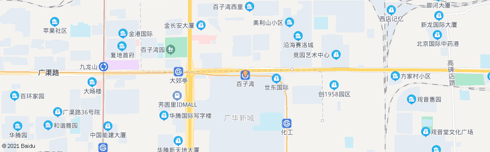 北京百子湾_公交站地图_北京公交_妙搜公交查询2024