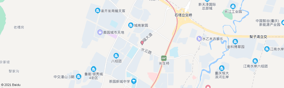 重庆城南家园_公交站地图_重庆公交_妙搜公交查询2024