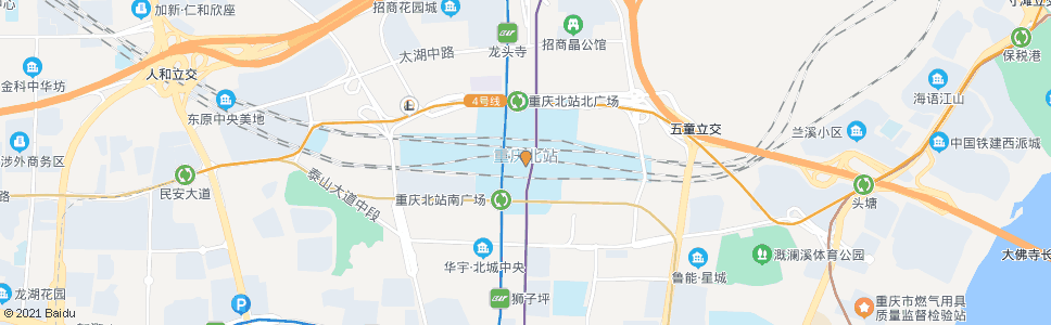 重庆北桥头_公交站地图_重庆公交_妙搜公交查询2024