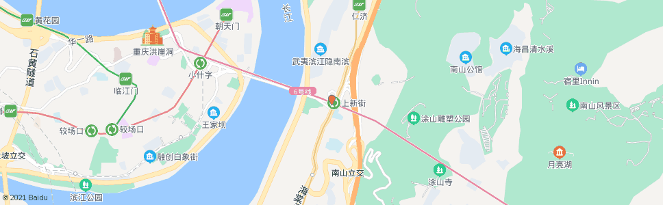 重庆上新街_公交站地图_重庆公交_妙搜公交查询2024