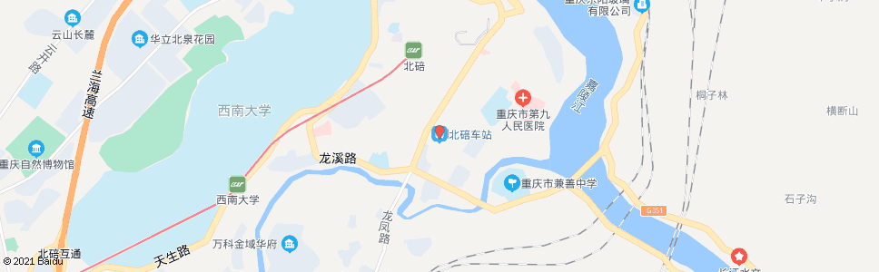 重庆北碚(重庆老车站)_公交站地图_重庆公交_妙搜公交查询2024