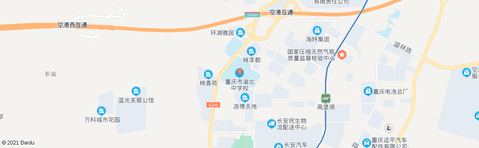重庆渝北中学_公交站地图_重庆公交_妙搜公交查询2024