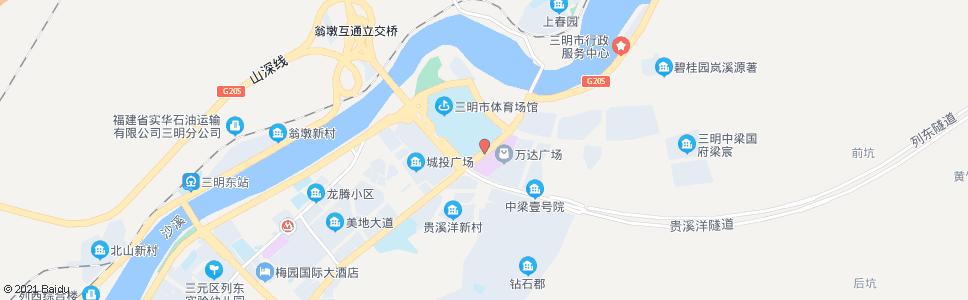 三明体育中心(北)_公交站地图_三明公交_妙搜公交查询2024