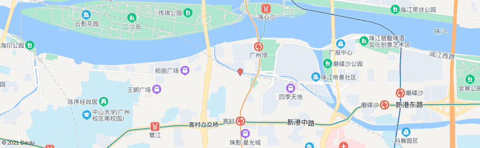 广州赤岗塔_公交站地图_广州公交_妙搜公交查询2024
