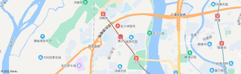 广州地铁横沙_公交站地图_广州公交_妙搜公交查询2024