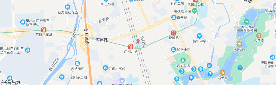广州车坡高架桥北_公交站地图_广州公交_妙搜公交查询2024