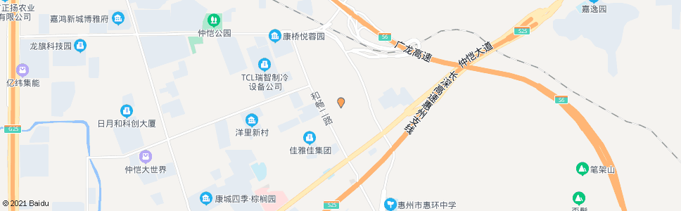 惠州388工业区_公交站地图_惠州公交_妙搜公交查询2024