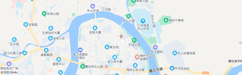 梅州东山大桥_公交站地图_梅州公交_妙搜公交查询2024