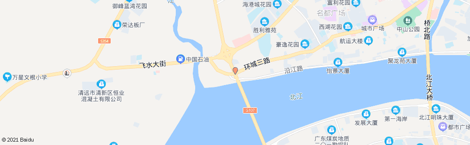 清远飞水(桥头路)_公交站地图_清远公交_妙搜公交查询2024