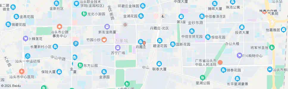 汕头丹霞庄_公交站地图_汕头公交_妙搜公交查询2024