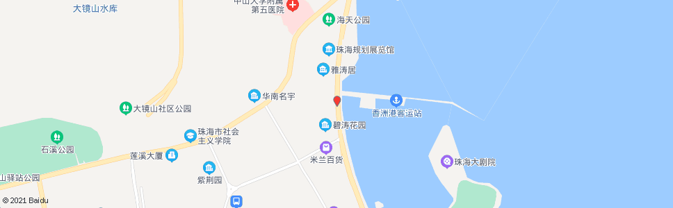 珠海香洲港西_公交站地图_珠海公交_妙搜公交查询2024