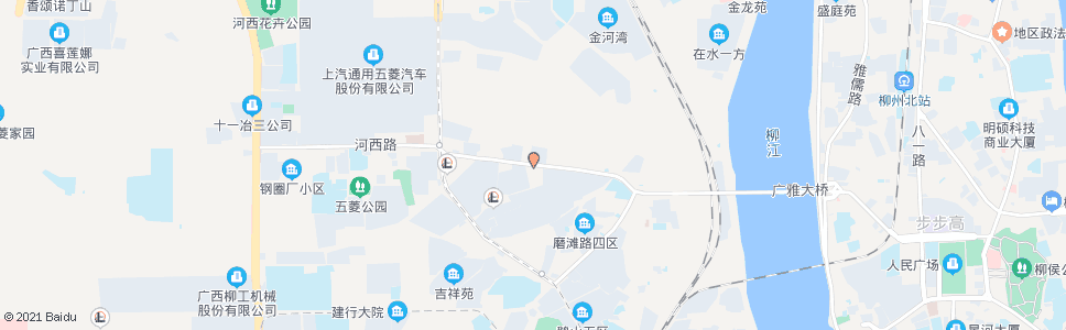 柳州河西路东_公交站地图_柳州公交_妙搜公交查询2024