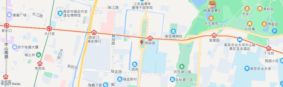 南京明故宫(南)_公交站地图_南京公交_妙搜公交查询2024