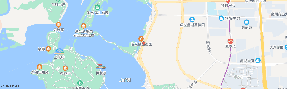 无锡渔父岛(西堤)_公交站地图_无锡公交_妙搜公交查询2024