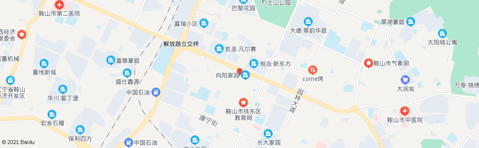 鞍山荣誉街_公交站地图_鞍山公交_妙搜公交查询2024
