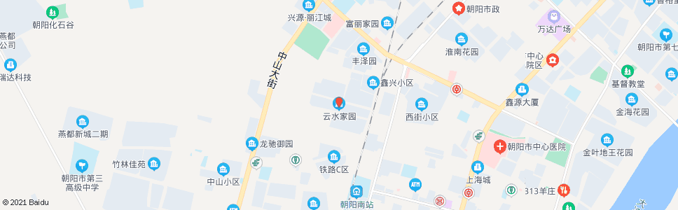 朝阳云水家园_公交站地图_朝阳公交_妙搜公交查询2024