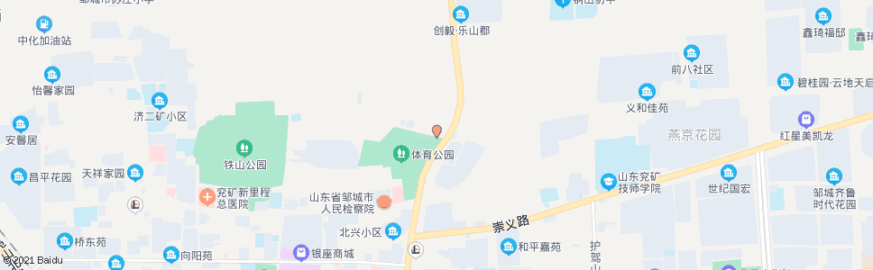 济宁体育公园(北门)_公交站地图_济宁公交_妙搜公交查询2024