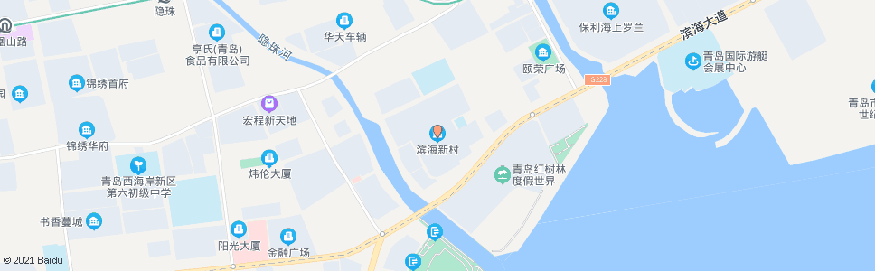 青岛滨海新村_公交站地图_青岛公交_妙搜公交查询2024