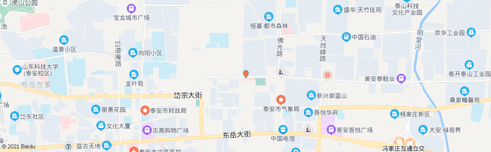 泰安创业大街西首_公交站地图_泰安公交_妙搜公交查询2024