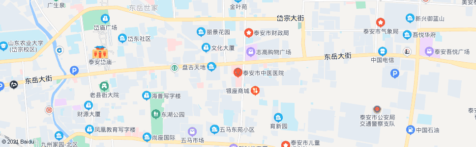 泰安中医医院_公交站地图_泰安公交_妙搜公交查询2024