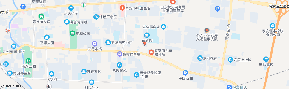 泰安花园公寓_公交站地图_泰安公交_妙搜公交查询2024