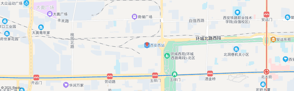 西安西站_公交站地图_西安公交_妙搜公交查询2024
