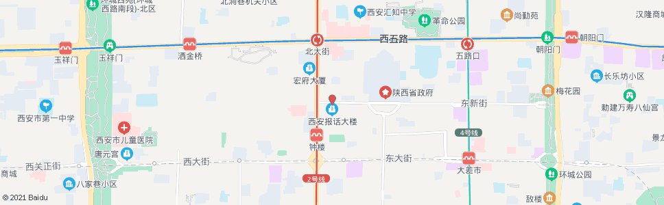 西安西华门_公交站地图_西安公交_妙搜公交查询2024