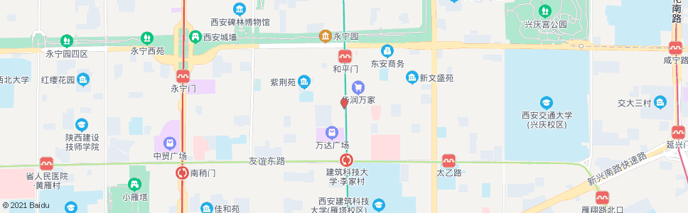 西安秋林公司_公交站地图_西安公交_妙搜公交查询2024