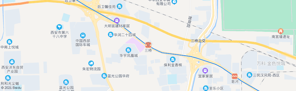 西安三桥站_公交站地图_西安公交_妙搜公交查询2024