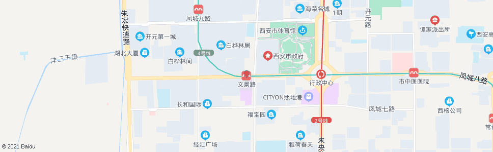 西安文景路_公交站地图_西安公交_妙搜公交查询2024