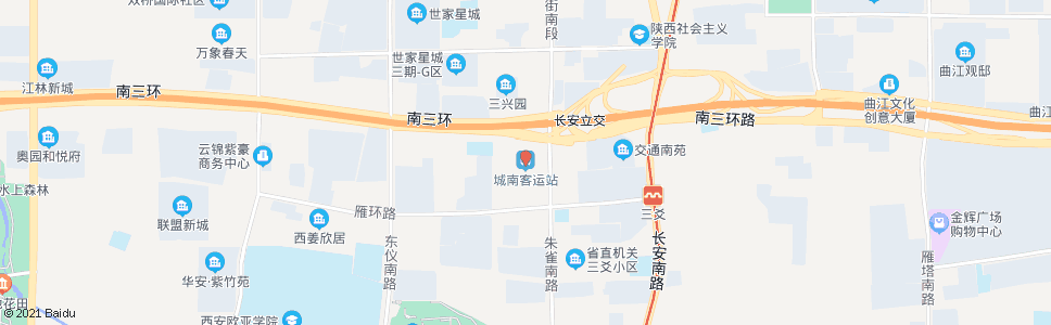 西安城南客运站_公交站地图_西安公交_妙搜公交查询2024