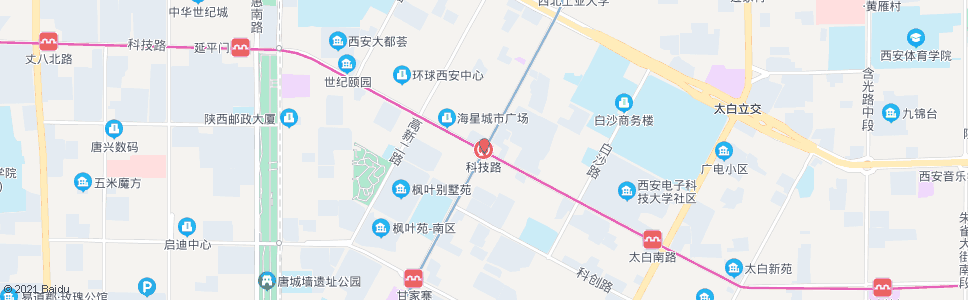西安科技路站_公交站地图_西安公交_妙搜公交查询2024