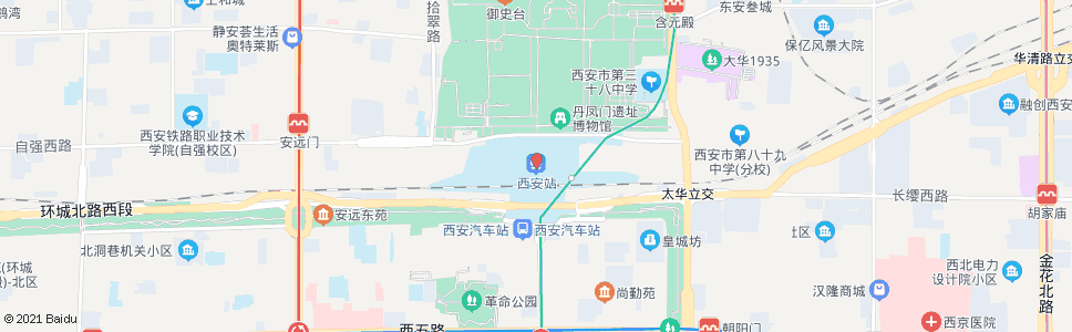 西安广大门_公交站地图_西安公交_妙搜公交查询2024