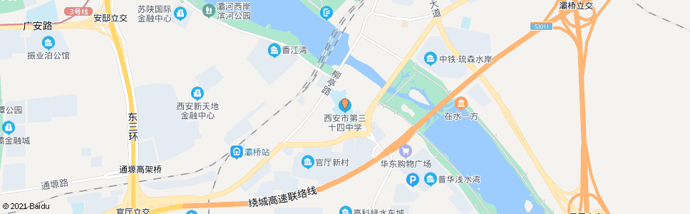 西安三十四中_公交站地图_西安公交_妙搜公交查询2024