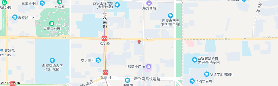 西安关山厂家属院_公交站地图_西安公交_妙搜公交查询2024