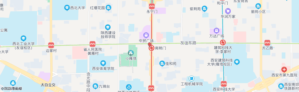 西安南稍门_公交站地图_西安公交_妙搜公交查询2024