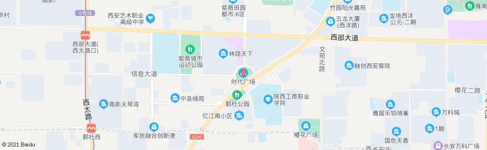 西安长安产业园_公交站地图_西安公交_妙搜公交查询2024