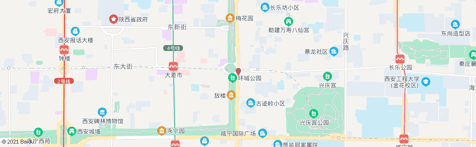 西安东门外_公交站地图_西安公交_妙搜公交查询2024