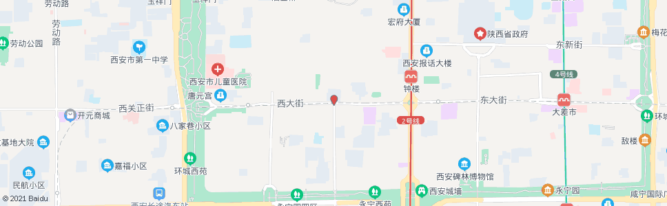 西安广济街_公交站地图_西安公交_妙搜公交查询2024