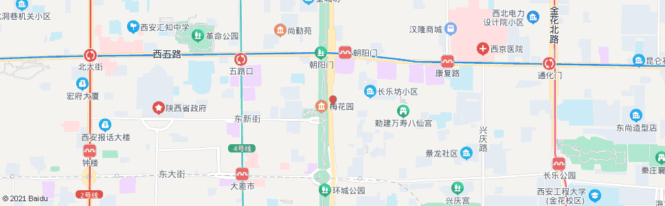 西安朝阳厂_公交站地图_西安公交_妙搜公交查询2024